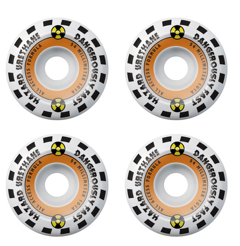 Madness Hazard Wheels 54mm Emergency All Access Conical 101A White/Orange