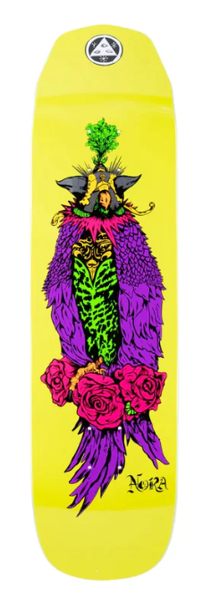 Welcome Peregrine on Wicked Queen Green Yellow Deck 8.125 in
