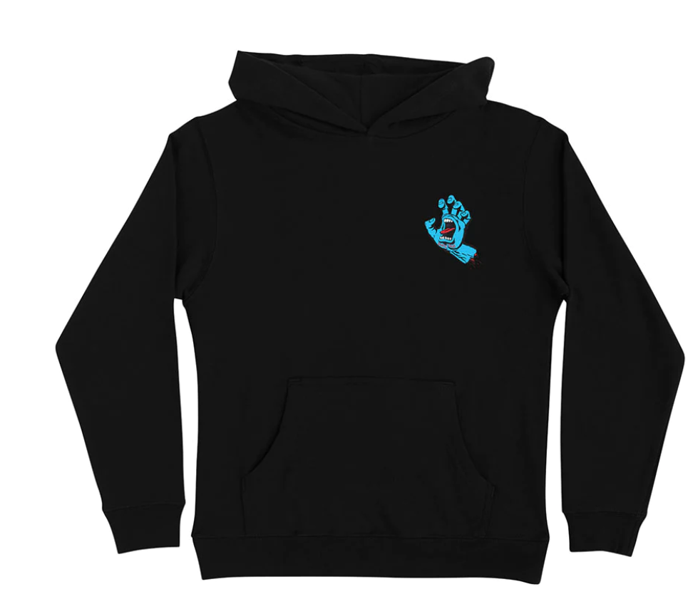 Santa Cruz Screaming Hand Hoodie Blue Youth Large